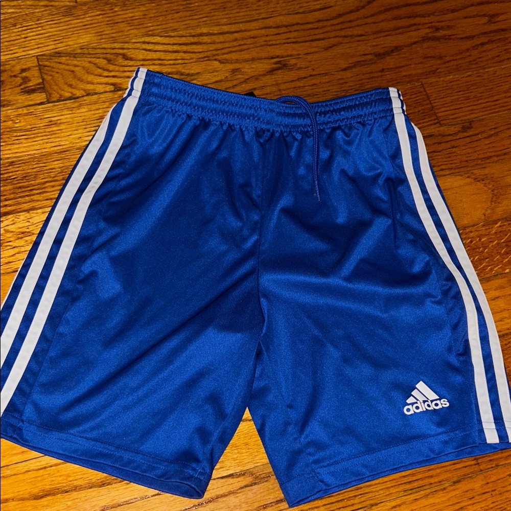 EUC Adidas Boys Aeroready blue Shorts size boys M